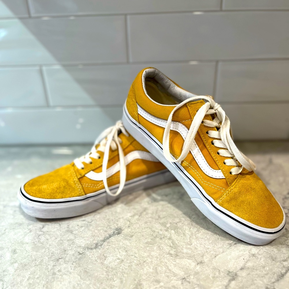 Vans Old Skool canary yellow canvas and suede Vans